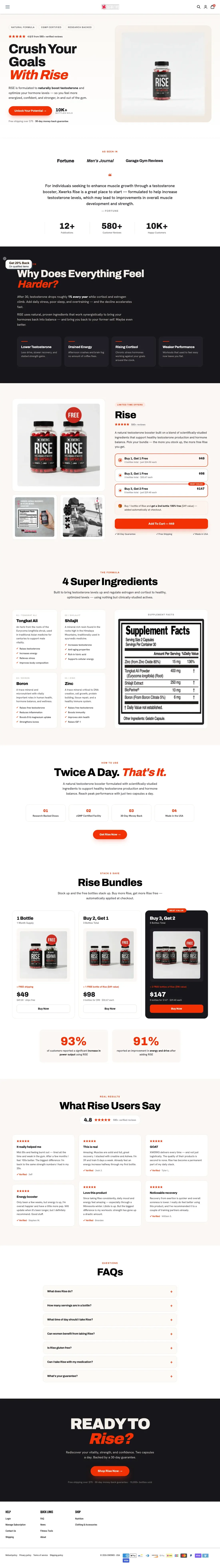 Top of Xwerks's landing page